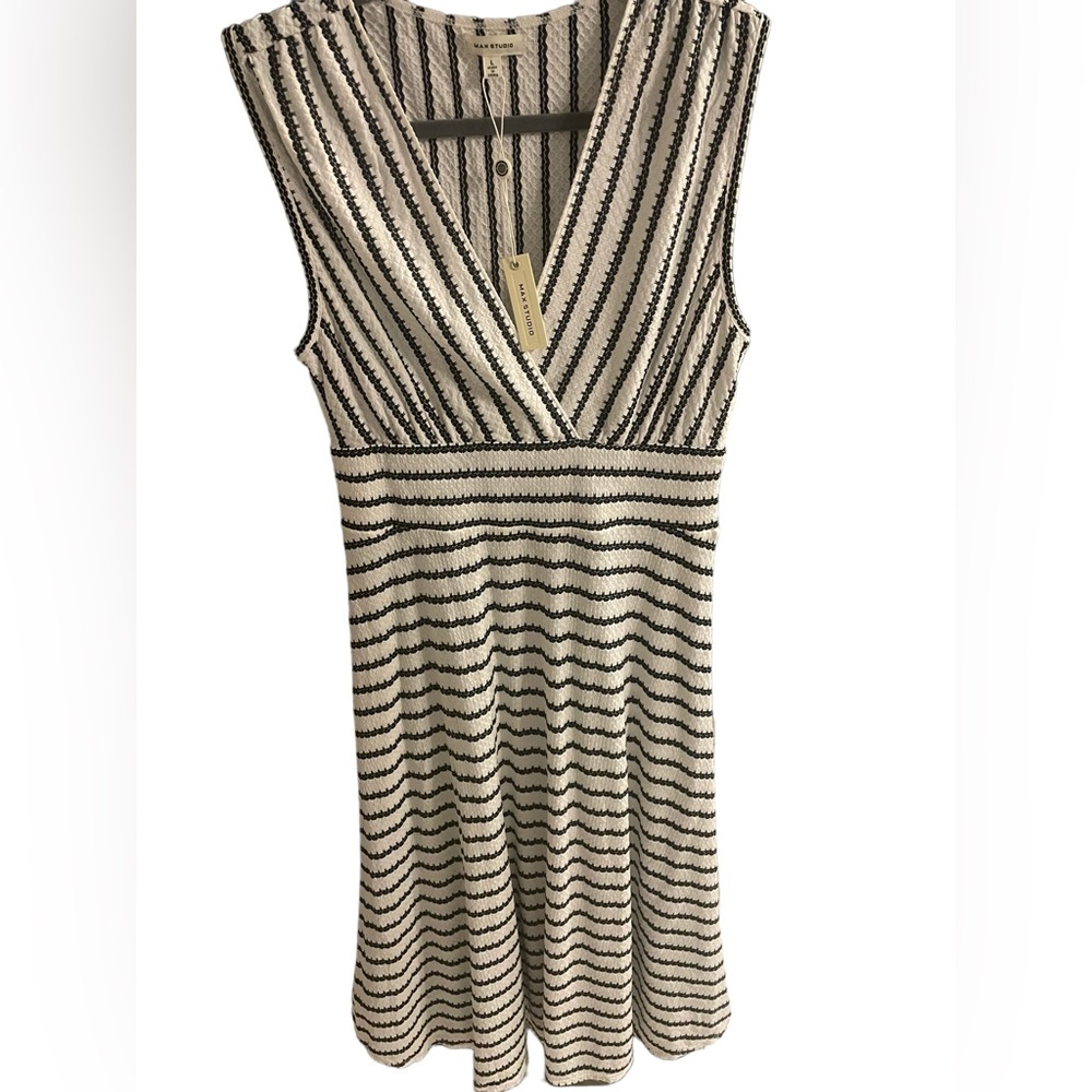 Mac Studio black & white striped dress